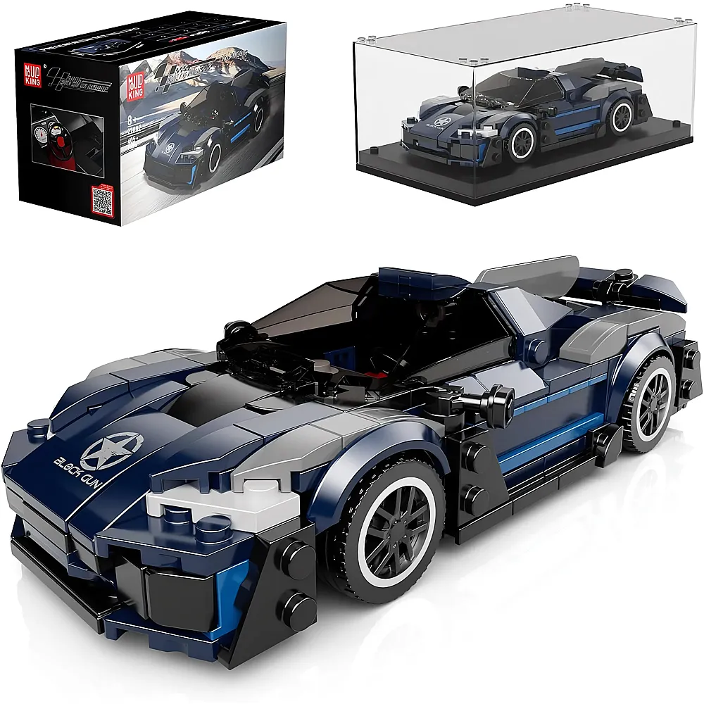 Mould King Speed Champion Rennwagen AMG ONE mit Vitrine 27082 - Klemmbausteine Fahrzeuge