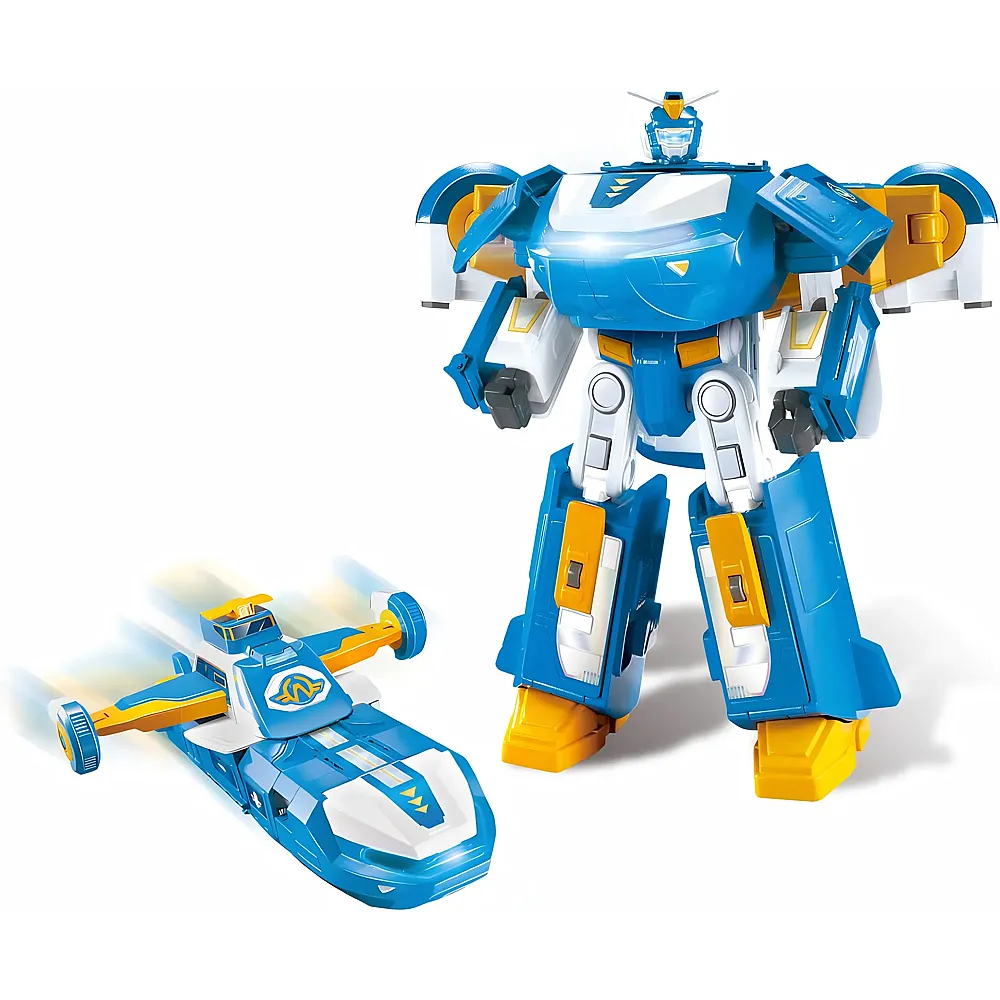Alpha Toys Super Wings 3in1 World Aircraft Roboter mit Licht- und Soundeffekten