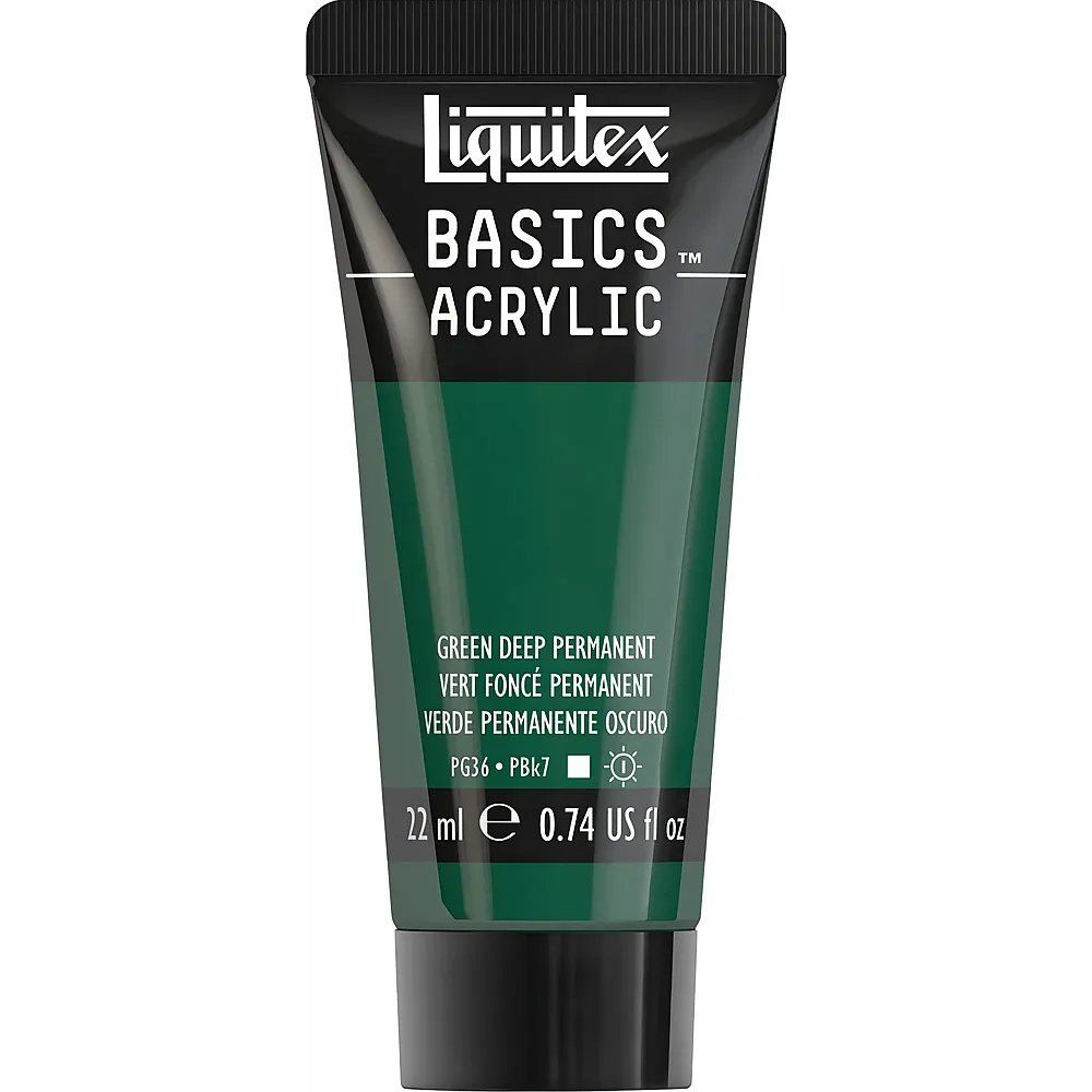 Liquitex Lqx Basics Acrylfarbe 22ml Tube Dunkelgrn Permanent