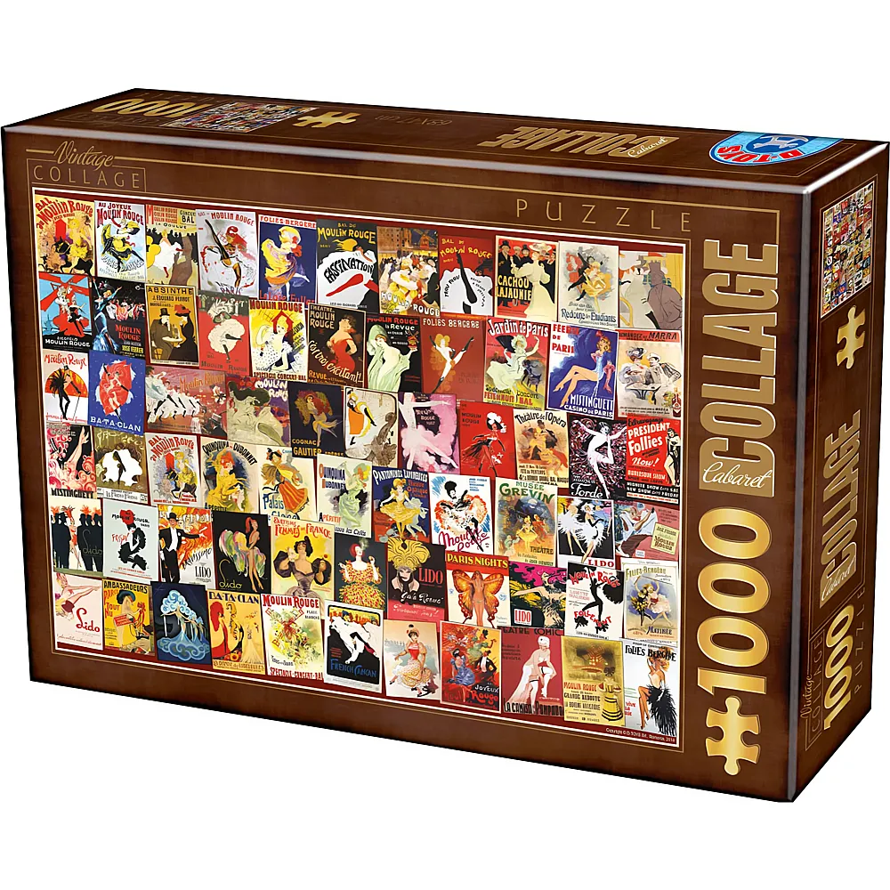 DToys Puzzle Vintage Collage - Cabaret - 1000 Teile