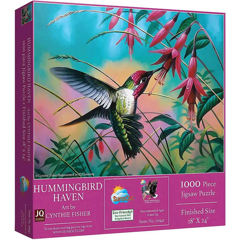 SunsOut Puzzle Cynthie Fisher Hummingbird Haven - 500 Teile