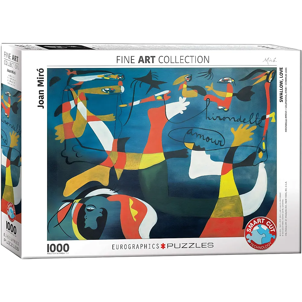 Eurographics Puzzle Joan Miro - Hirondelle Amour - 1000 Teile | Puzzle 1000 Teile