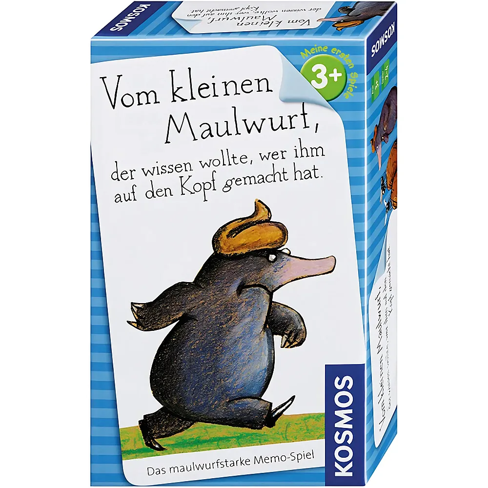 Kosmos Vom kleinen Maulwurf, der wissen wollte, wer ihm auf den Kopf gemacht hat, kleines Memory Spiel f�r Kinder ab 3