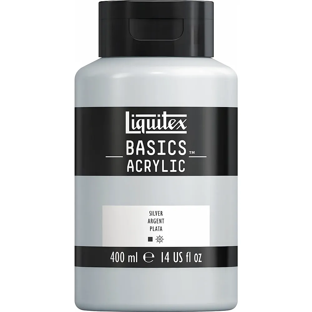 Liquitex Lqx Basics Acrylfarbe 400ml Flasche Silber - Suche