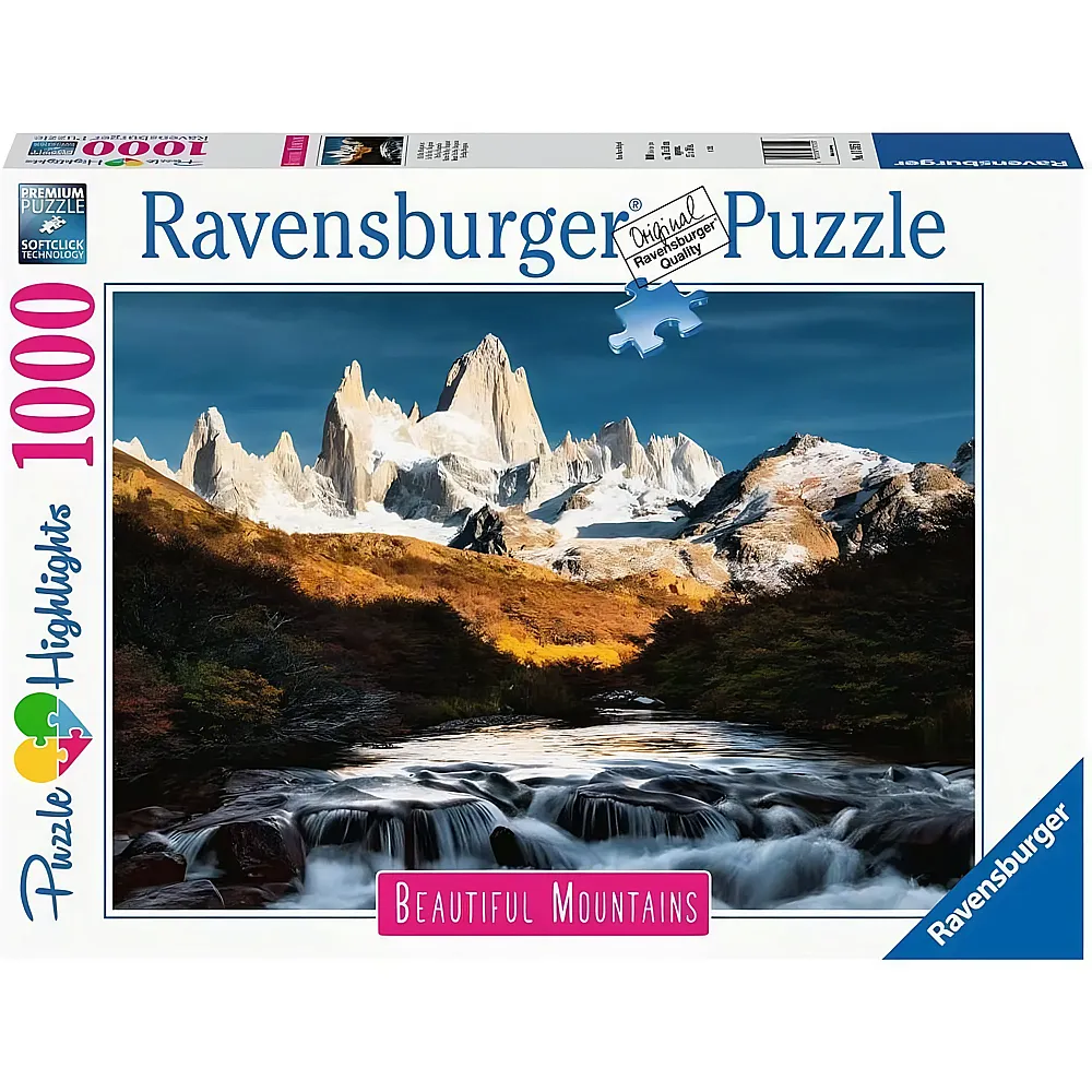 Ravensburger Puzzle Beautiful Mountains Fitz Roy, Patagonien 1000Teile