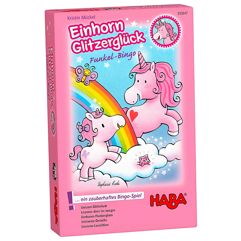 HABA Spiele Einhorn Glitzerglck  Funkel-Bingo
