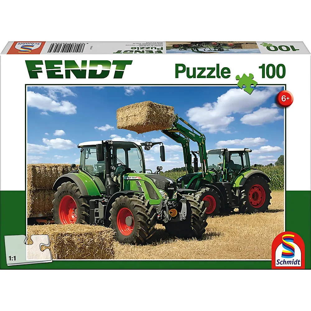 Schmidt Puzzle Fendt 724 / 716 Vario mit Frontlader Cargo 4x85 100Teile