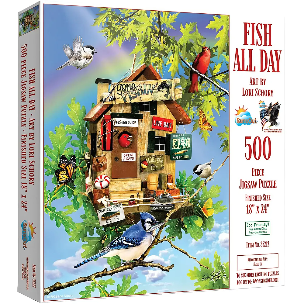SunsOut Puzzle Lori Schory Fish All Day - 500 Teile