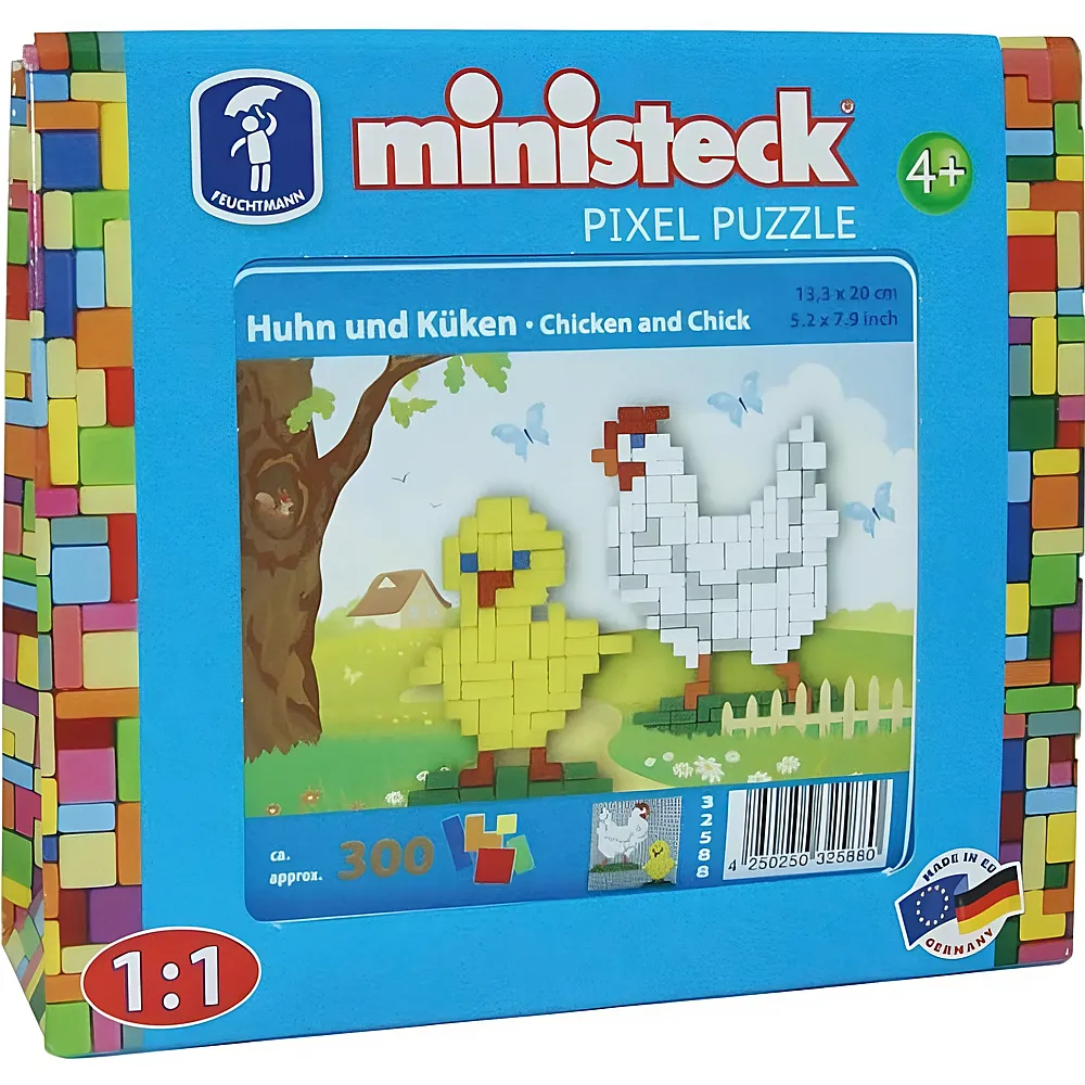ministeck Puzzle Pixel Henne und Kken