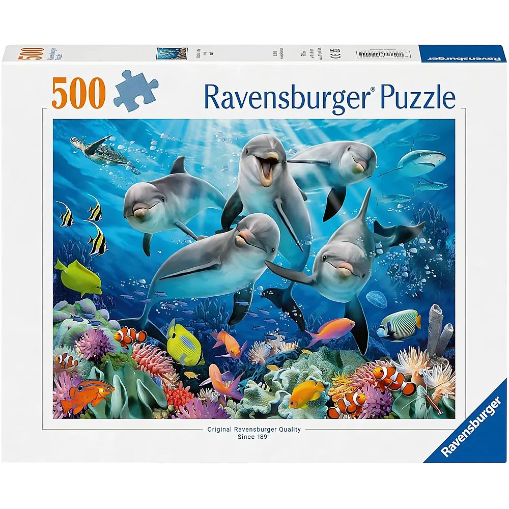 Ravensburger Puzzle Delfine im Korallenriff 500Teile