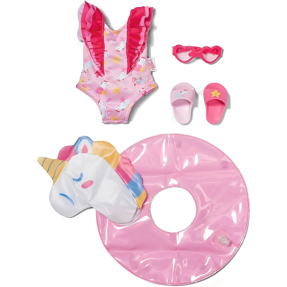 meinspielzeug - Zapf Creation Baby Born Schwimm-Set Einhorn - 43 cm | Puppenkleider