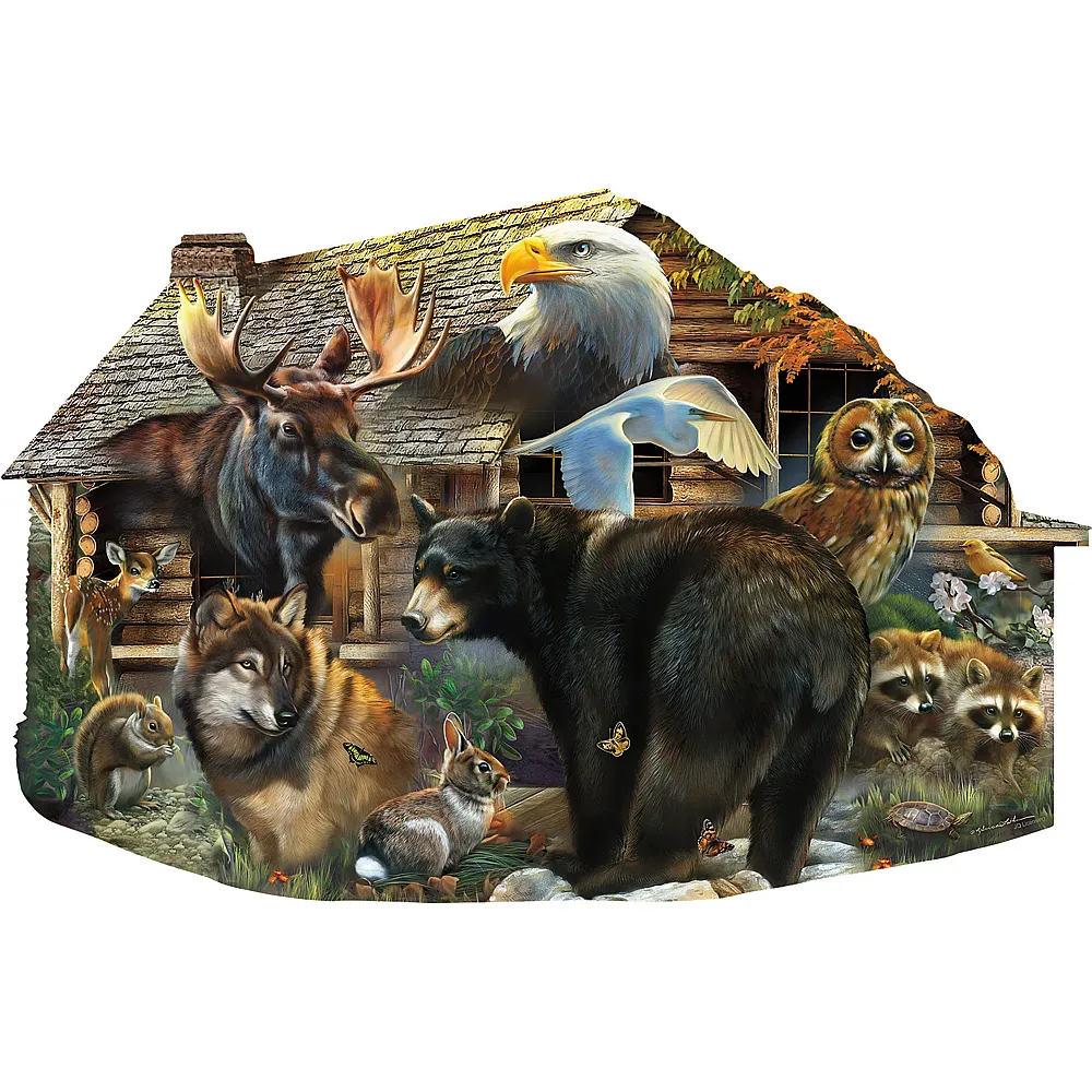 meinspielzeug - SunsOut Puzzle Wildlife Cabin 1000Teile | Puzzle 1000 Teile