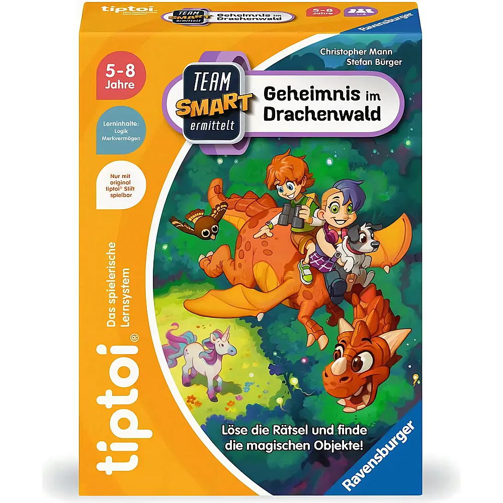 Ravensburger tiptoi Team SMART ermittelt  Geheimnis im Drachenwald - Deutsch