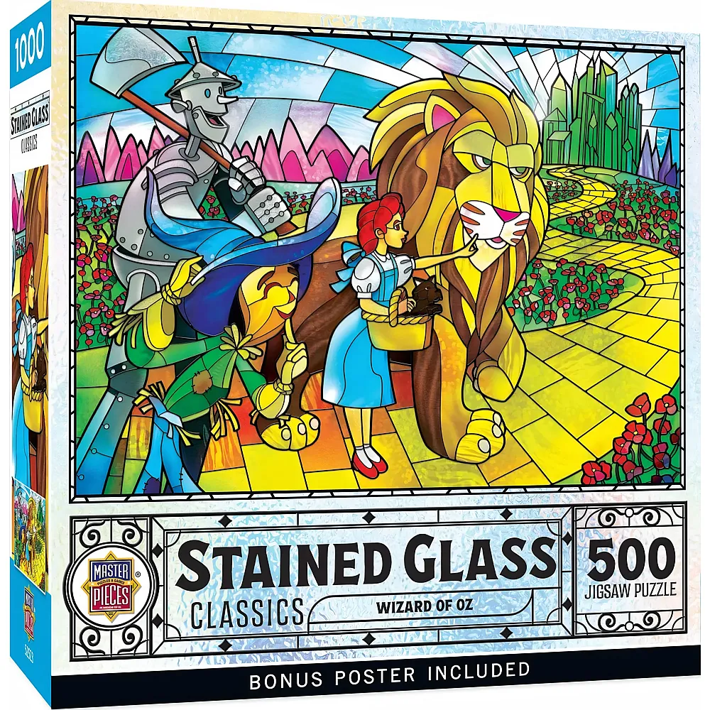 Master Pieces Puzzle Stained Glass Classics Der Zauberer von Oz - 500 Teile
