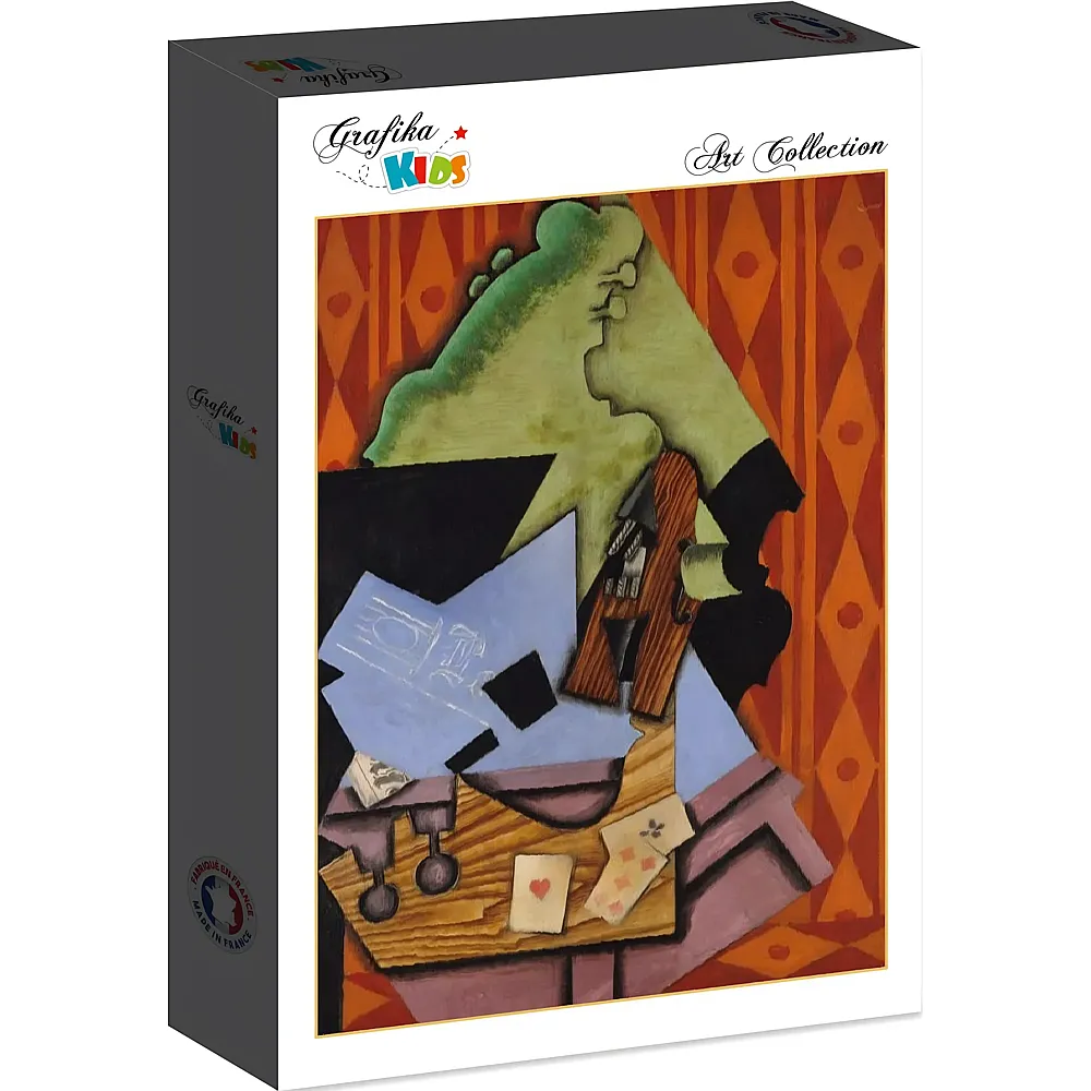 Grafika Puzzle Art Collection Juan Gris Violine und Spielkarten auf einer Tabelle, 1913 - 12 Teile