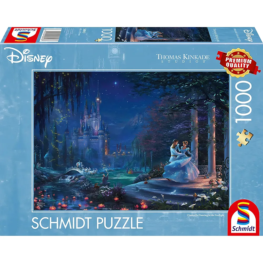 Schmidt Puzzle Disney Princess Thomas Kinkade - Cinderella Dancing in The Starlight 1000Teile