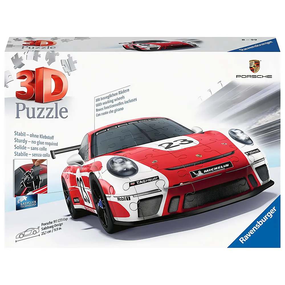 Ravensburger Puzzle Porsche 911 GT3 Cup Salzburg Design 152Teile