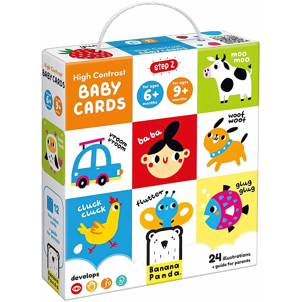 Banana Panda 24er-Pack Kontrastreiche Babykarten 24Teile
