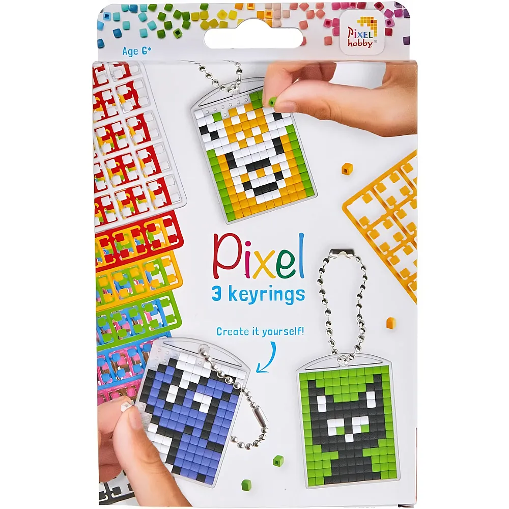 Pracht Pixel Schl�sselanh�nger Mosaik Medaillon Tiere