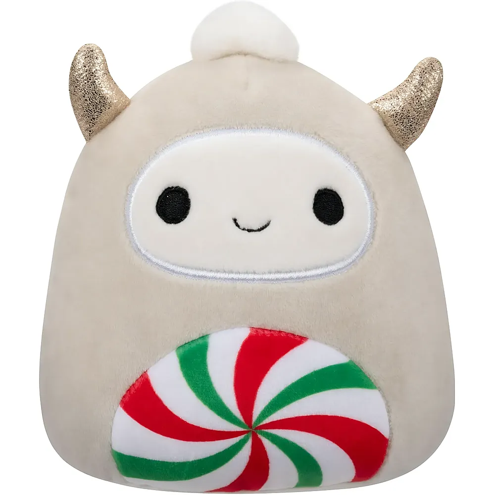 meinspielzeug - Squishmallows Pl�sch Weier Weihnachts-Yeti mit Pfefferminzbauch - 12 cm | Diverse Tiere Pl�sch