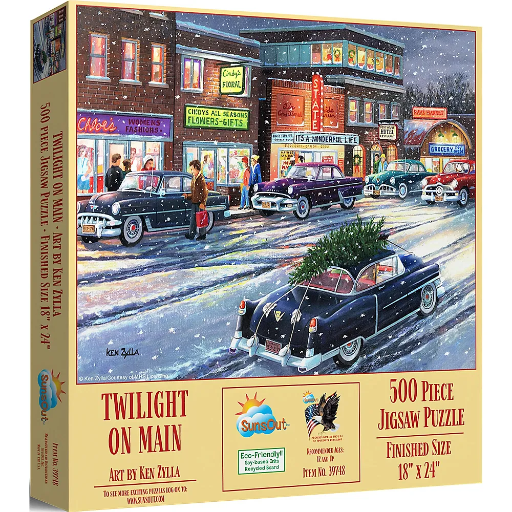 SunsOut Puzzle Ken Zylla D�mmerung auf der Hauptstrasse 500Teile