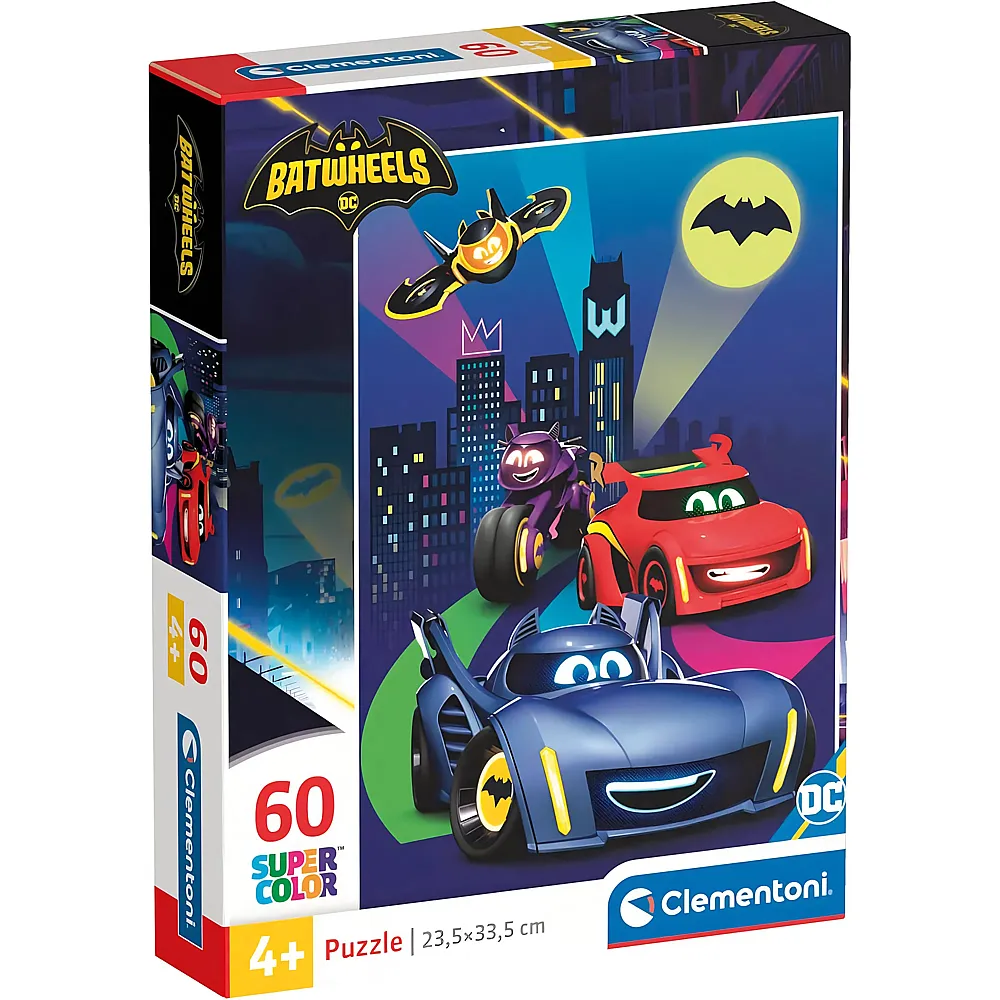 Clementoni Puzzle Supercolor Batman Batwheels 60Teile