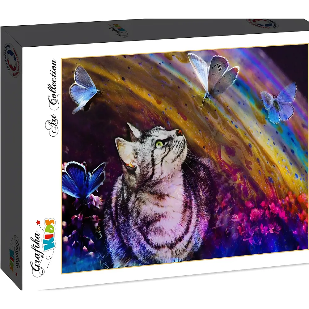 Grafika Puzzle Art Collection Grafika Kids Cat and Butterflies - 12 Teile