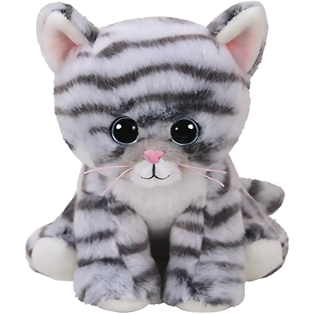 Ty Beanie Babies Millie die getigerte Katze Grau - 15 cm - Katzen Pl�sch