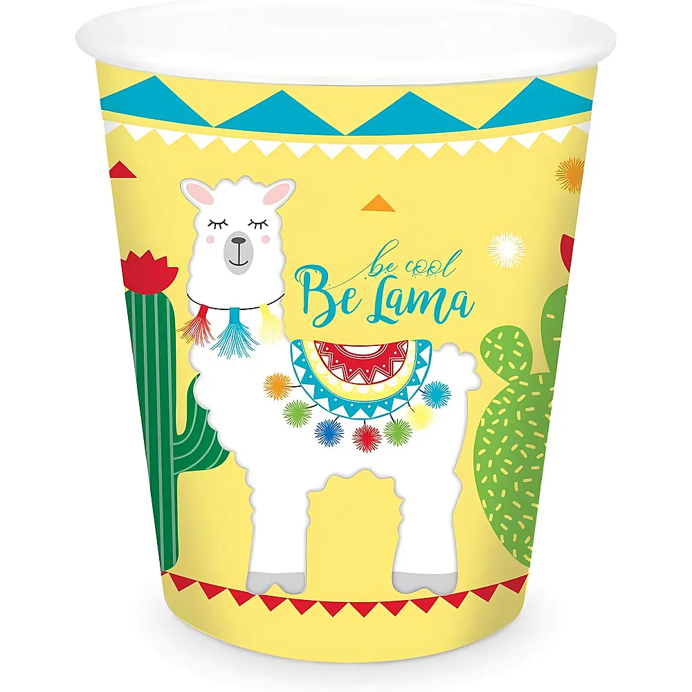 meinspielzeug - ScrapCooking Lama-Becher 250ml - 8 Teile | Tischdeko