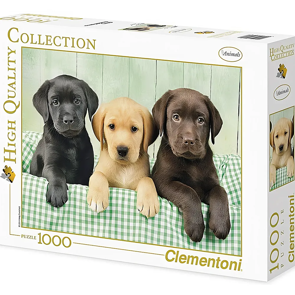 Clementoni Puzzle High Quality Collection Drei Labradore 1000Teile