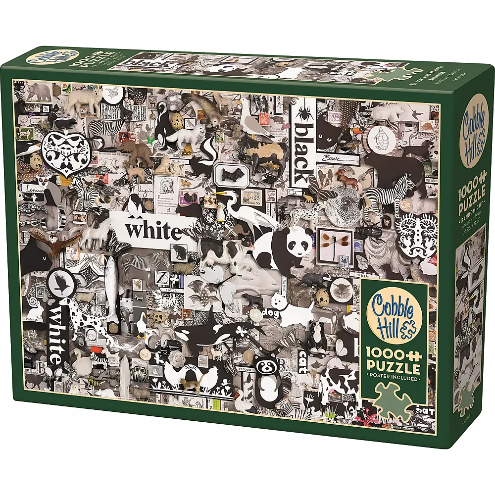 Cobble Hill Puzzle Schwarz und Weiss: Tiere 1000Teile