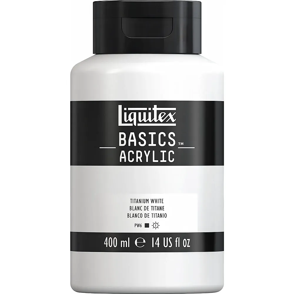 Liquitex Lqx Basics Acrylfarbe 400ml Flasche Titanweiss - Suche