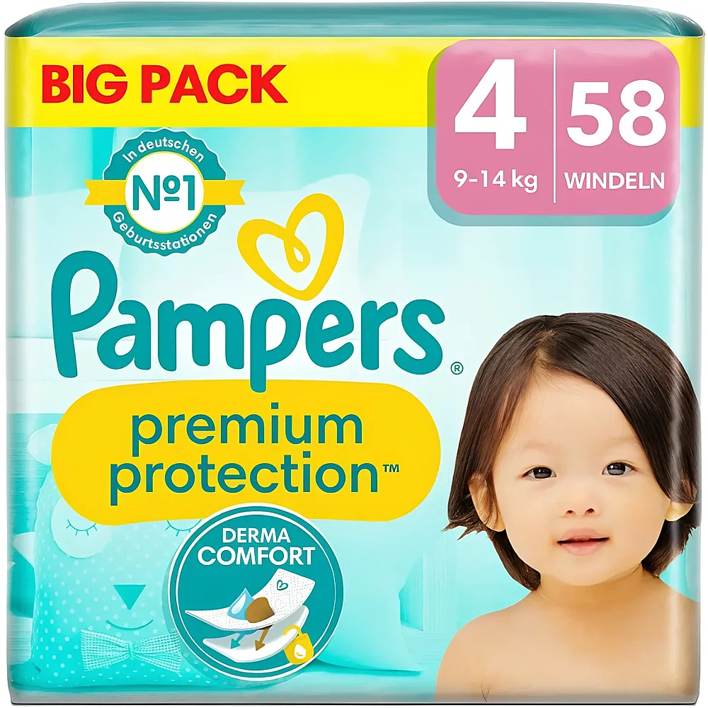 Pampers Premium Protection Windeln Big Pack Gr.4 58Stck