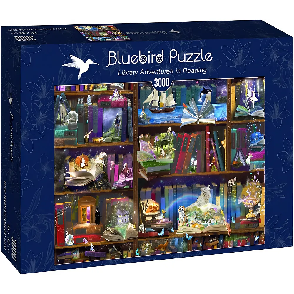 Bluebird Puzzle Library Adventures in Reading 3000Teile