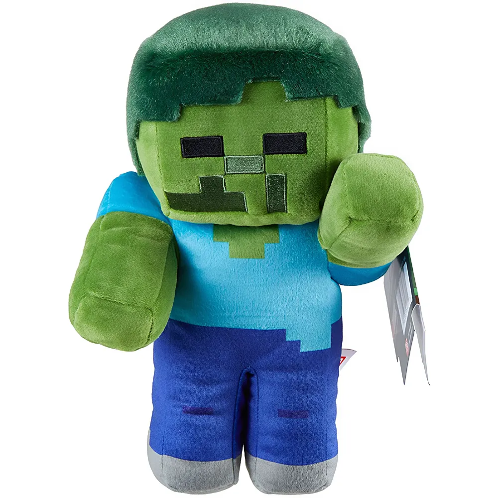 meinspielzeug - Mattel Minecraft Zombie 20cm | Lizenzfiguren Pl�sch