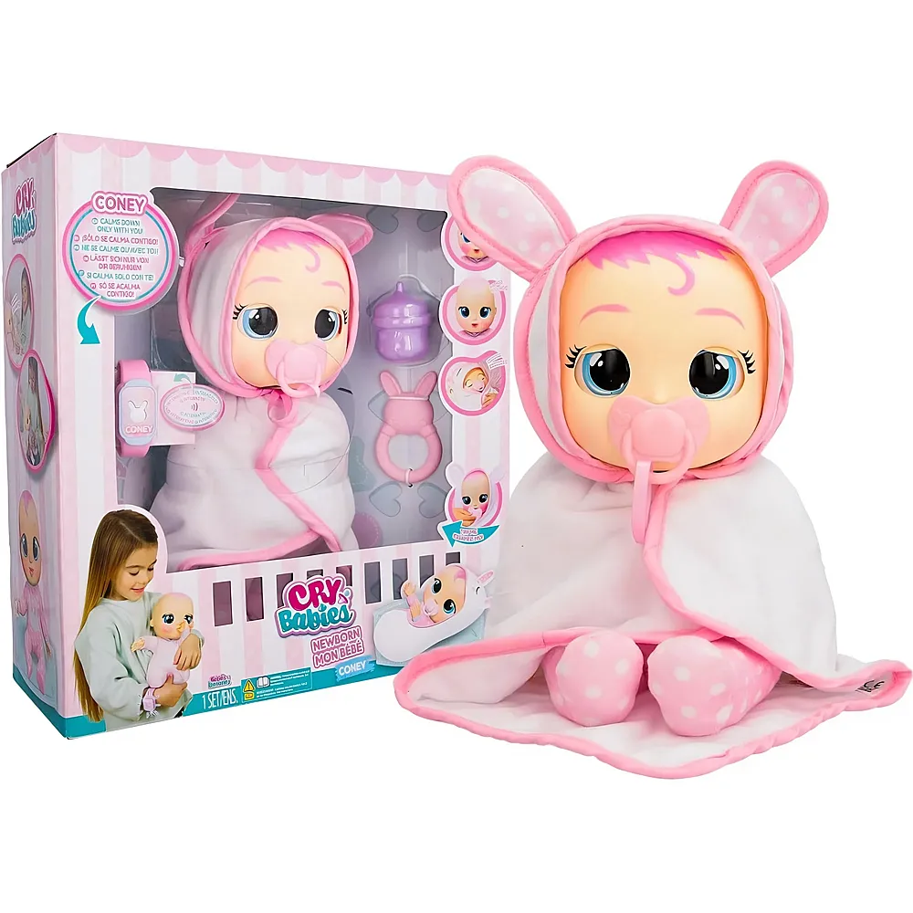 IMC Toys Cry Babies Newborn Coney - Deluxe interaktive Puppe