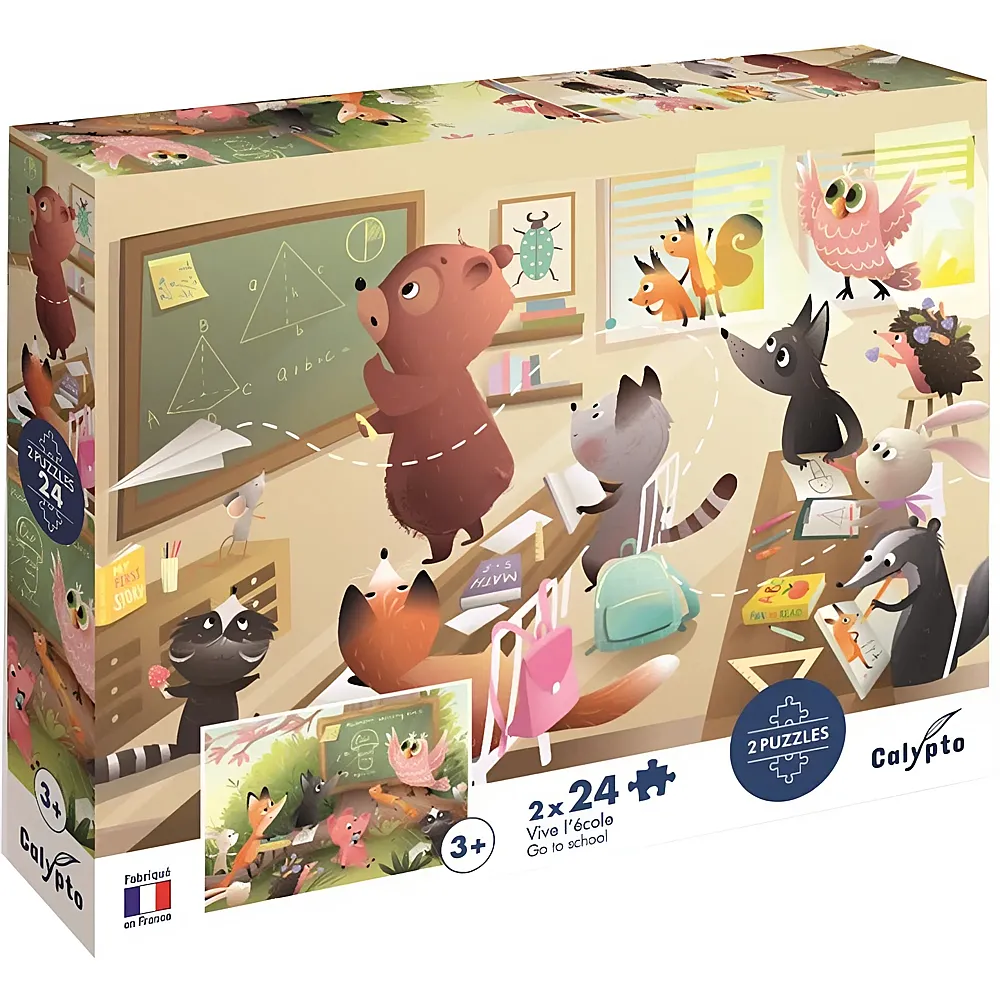 Calypto Puzzle 2in1 In der Tierschule - 24 Teile