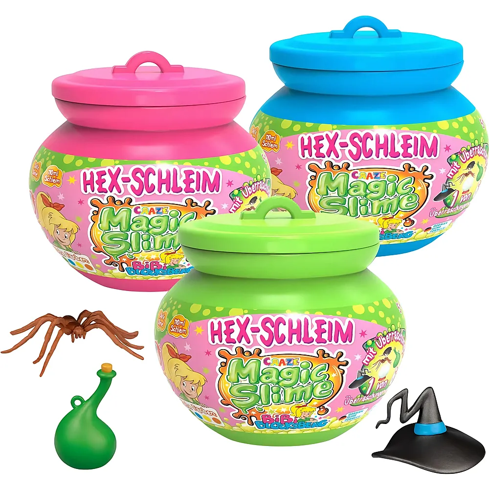 Craze Magic Slime Bibi Blocksberg 3er Set Magischer Schleim inkl. Spielfigur