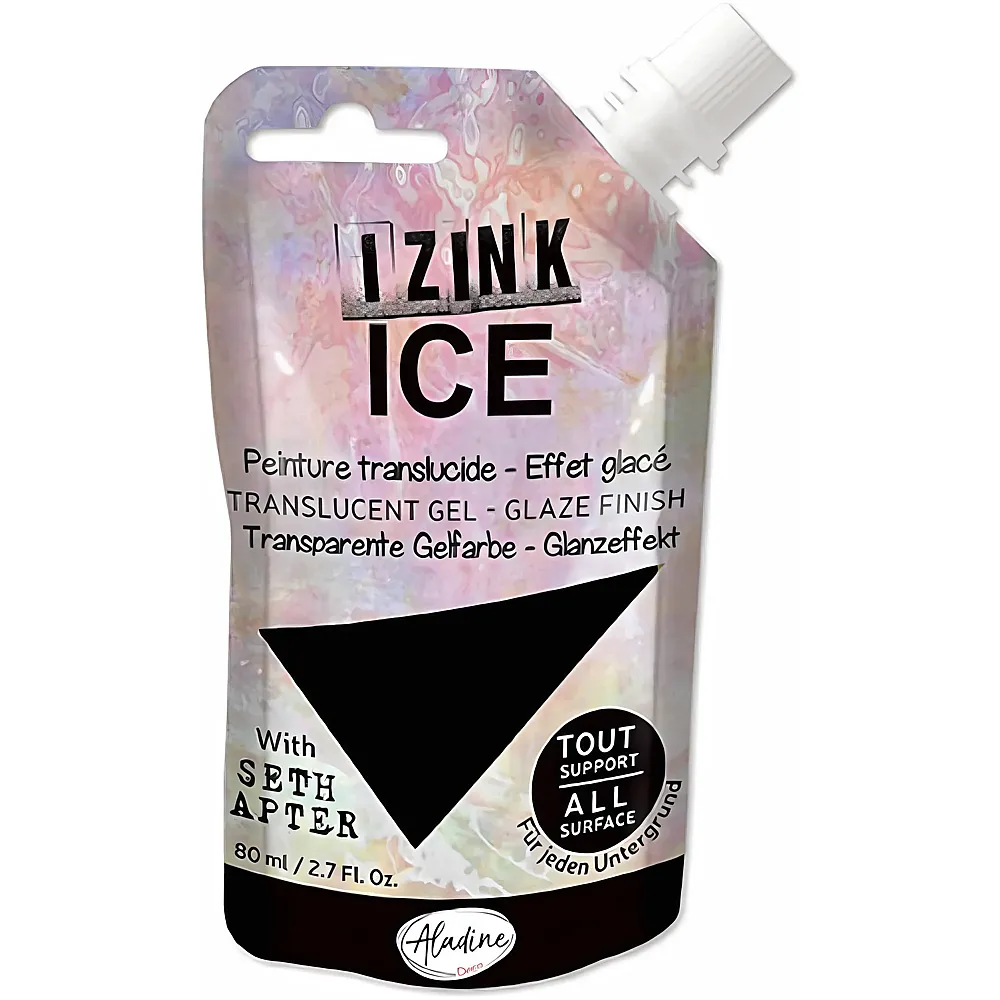 Aladine Izink Ice Schwarz - 80 ml | Farbe & Kreide