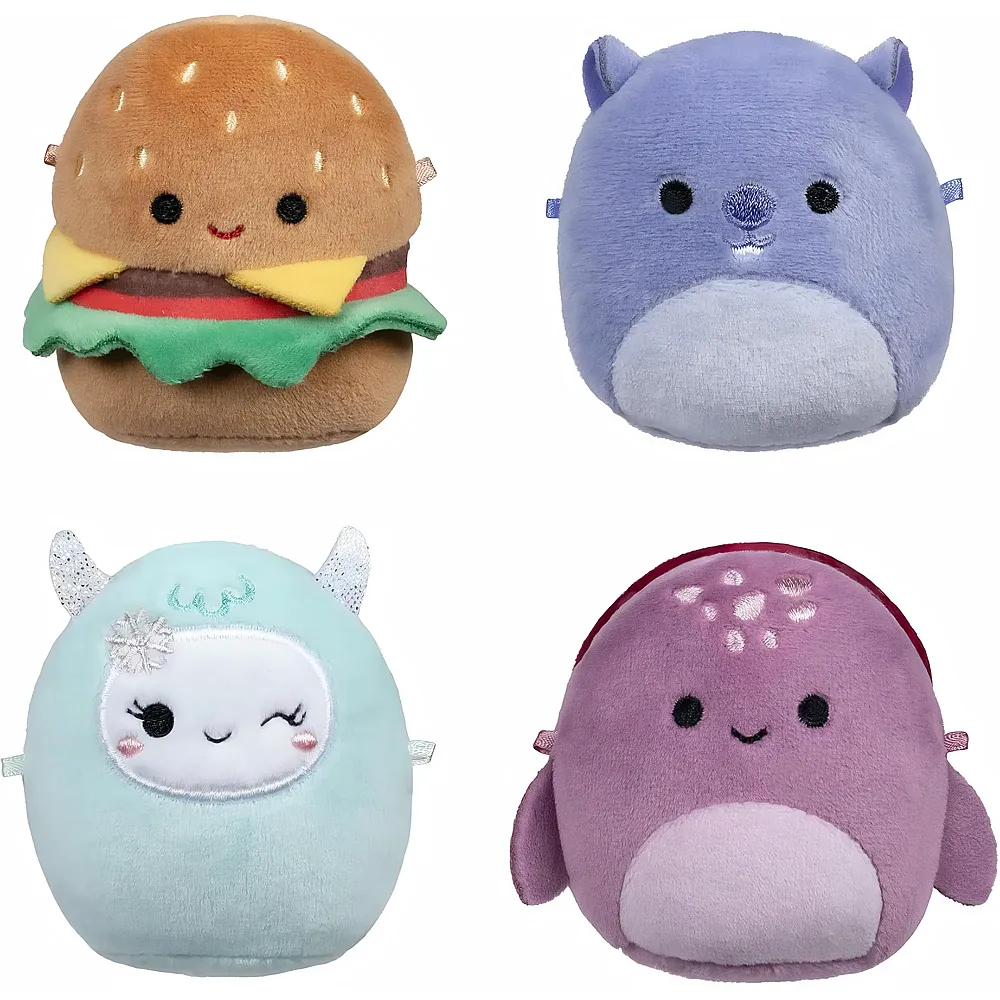 Squishmallows Micromallows 4er-Pack Carl, Yollie, Javari, Tudor