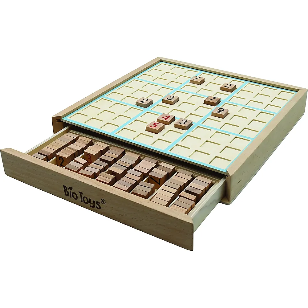 Lexibook Bio Toys Sodoku Brettspiel aus Holz mit Ablagefach