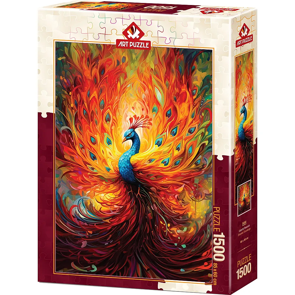 Art Puzzle Bunter Pfau - 1500 Teile