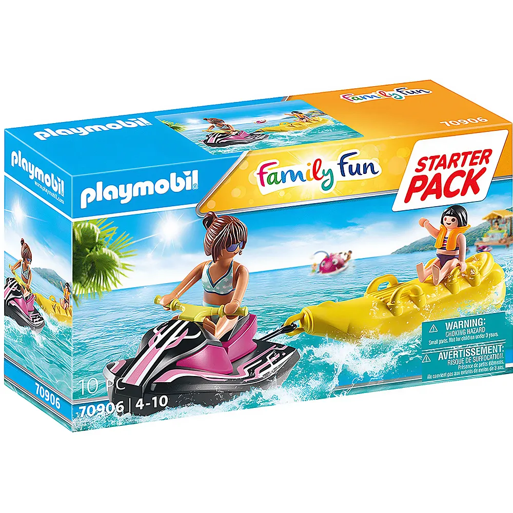 PLAYMOBIL FamilyFun Starter Pack Wasserscooter mit Bananenboot 70906