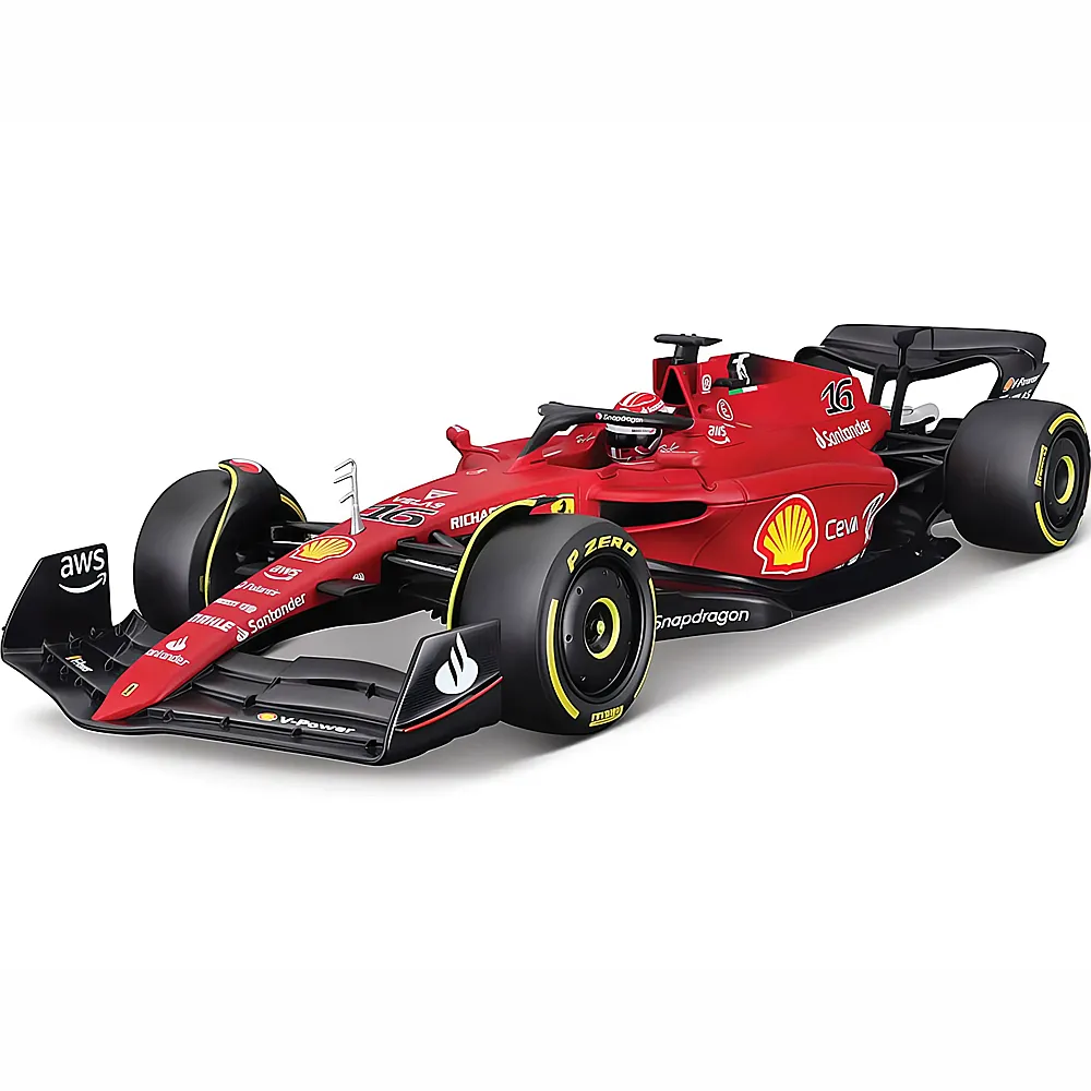 meinspielzeug - Bburago 1:18 Ferrari F1-75 2022 C. Leclerc | Die-Cast 1:18