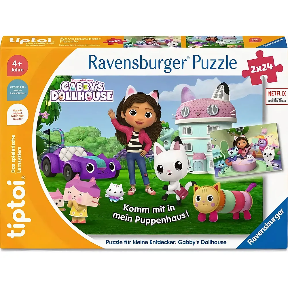 Ravensburger tiptoi Gabby's Dollhouse Puzzle f�r kleine Entdecker - Gabbys Dollhouse 2x24