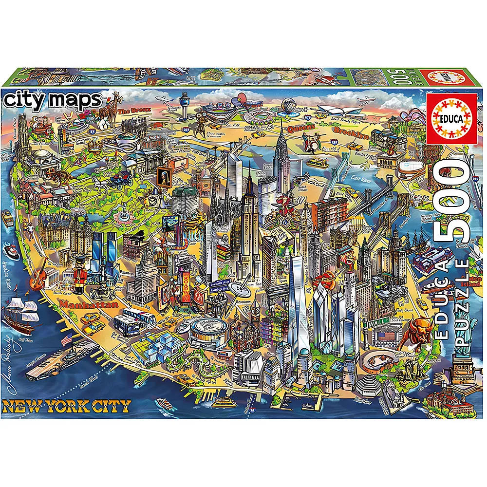 Educa Puzzle New York City Map 500Teile