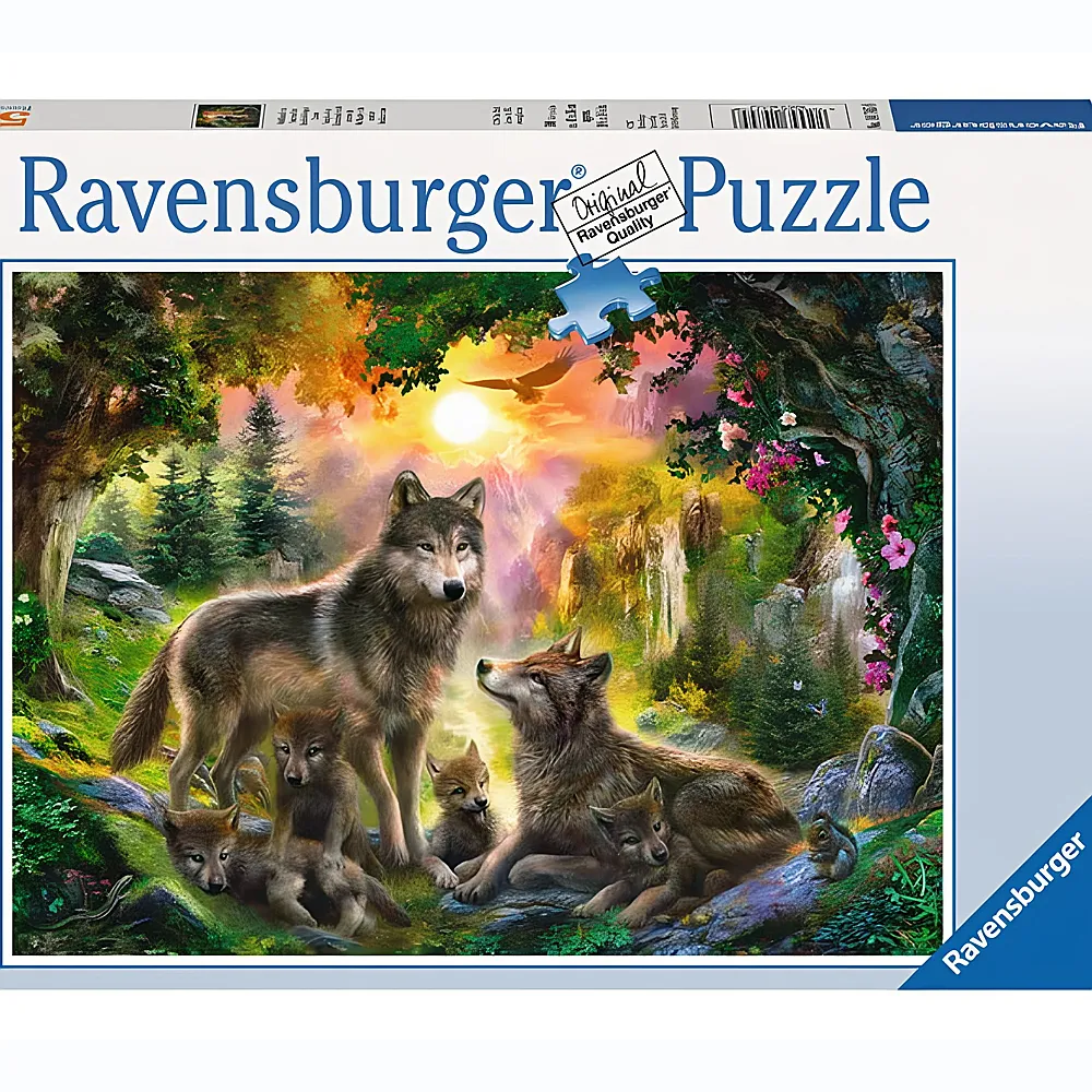 Ravensburger Puzzle Wolfsfamilie im Sonnenschein 500Teile