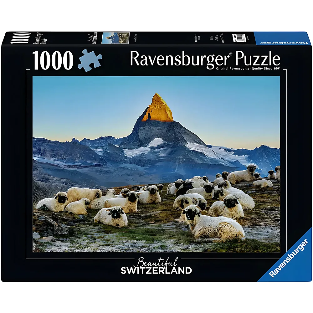 Ravensburger Puzzle Beautiful Switzerland Meet the Sheep Zermatt 1000Teile