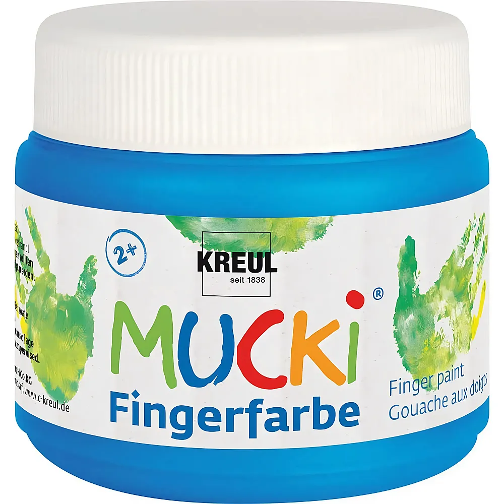 Kreul Mucki Fingerfarbe Blau - 150 ml | Farbe & Kreide
