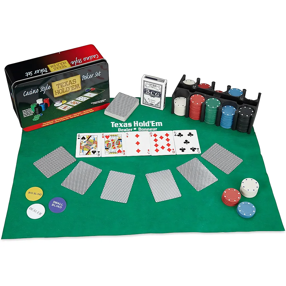 Relaxdays Profi Pokerspiel f�r Casino-Feeling - Partyspiele